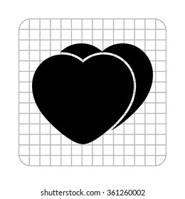 heart  - black vector icon