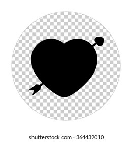 heart  - black vector icon