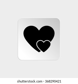 Heart -  black vector icon