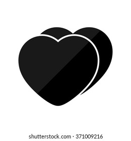 heart -  black vector icon