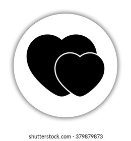 heart  - black vector icon