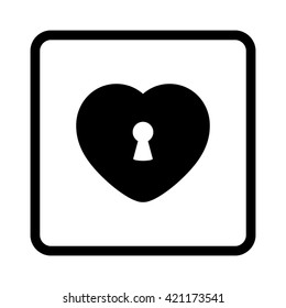 heart  - black vector icon