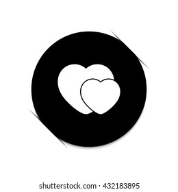 heart  - black vector icon