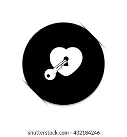heart  - black vector icon
