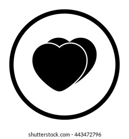 heart  - black vector icon