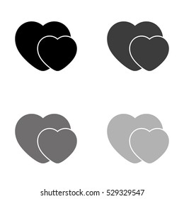 heart  - black vector icon