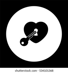 heart  - black vector icon