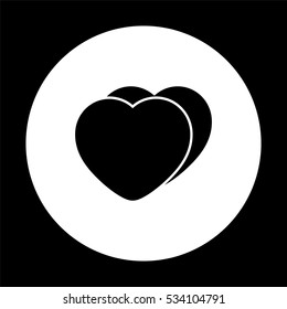 heart  - black vector icon