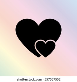 Heart  - black vector icon