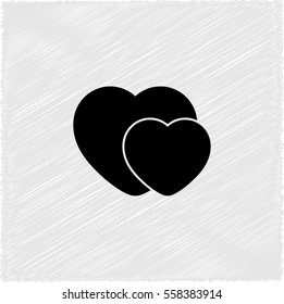 heart -  black vector icon