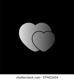 heart - black  vector icon
