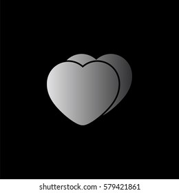 heart - black  vector icon