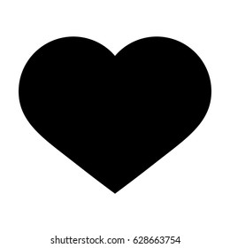  heart - black vector icon