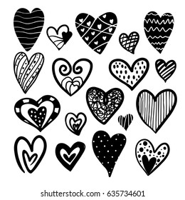 Hearts Coloring Page Love Coloring Book Stock Vector (Royalty Free ...