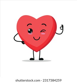 Heart Blink and say okay with hand