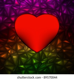 Heart blobk frame with space for your valentine wording concept. EPS 8 vector file included