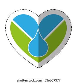 heart with blood drop icon vector illustration design