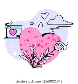 Heart with Blooming Flowers
A refined line art illustration featuring a heart surrounded by blooming flowers. Ideal for Valentine's Day cards, romantic branding, or floral-inspired projects
