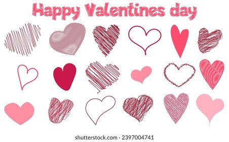 heart blotch shape draw Valentines