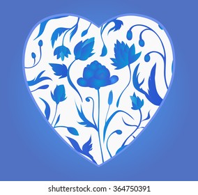 heart in blue