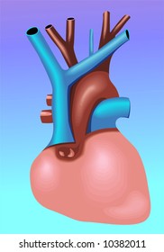  heart in blue background	