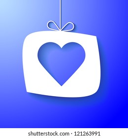 Heart blue. Vector illustration