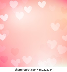 Vector de fondo abstracto bokeh corazón