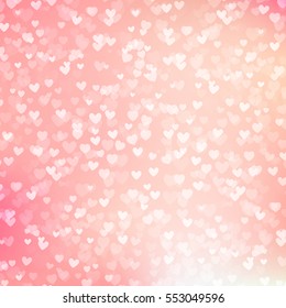 Heart bokeh abstract background vector