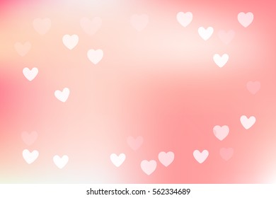 Heart bokeh abstract background vector