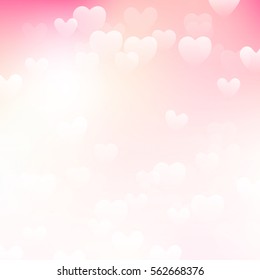 Heart bokeh abstract background vector