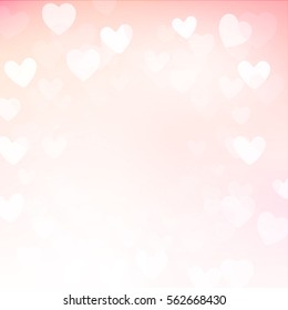 Heart bokeh abstract background vector