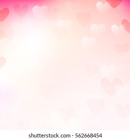 Heart bokeh abstract background vector