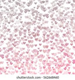 Heart bokeh abstract background vector