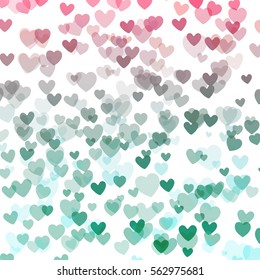 Heart bokeh abstract background vector