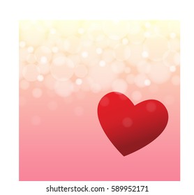 heart in bokeh. vector, illustration,