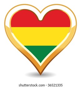 Heart Bolivia Flag
