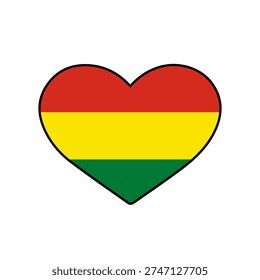 Heart with the bolivia flag
Vector heart with the flag on a white background