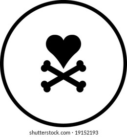 heart and bones symbol