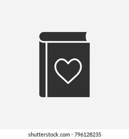 Heart Book Icon Illustration Isolated Vector Sign Symbol