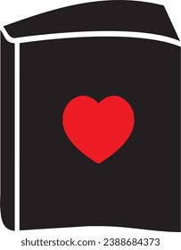 diseño vectorial de libro de corazón. diseño de ilustración
