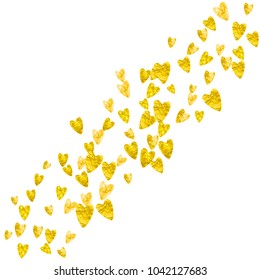 Heart border background with pink glitter.