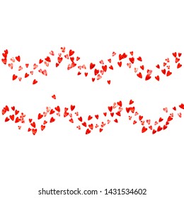 Heart border background with pink glitter. Valentines day. Vector confetti. Hand drawn texture. Love theme for flyer, special business offer, promo. Wedding and bridal template with heart border.