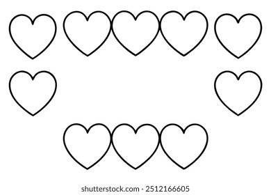 Heart Border Line Art Beautiful Heart Border Design