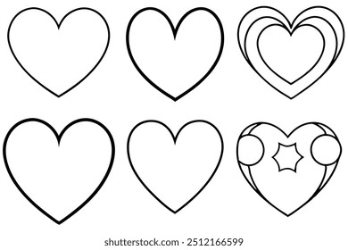 Heart Border Line Art Depicts Heartfelt Simplicity