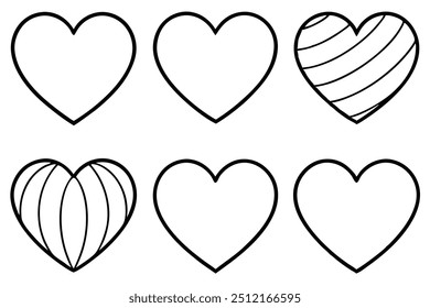 Heart Border Line Art Embodies Classic Charm