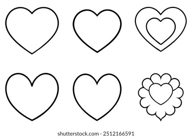 Heart Border Line Art Highlights Subtle Elegance