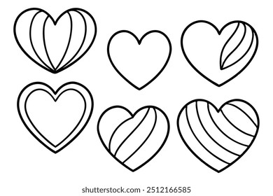 Heart Border Line Art Radiates Pure Refinement