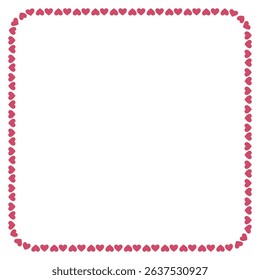 Heart border valentines day love template illustration