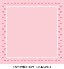 Heart Border Vector Illustration Background