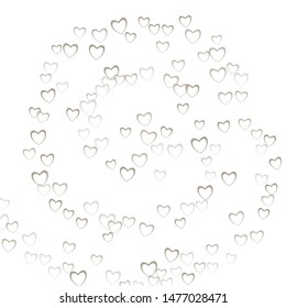 Heart border which consists of isolated elements. Modern style with beautiful elements in heart border. Can be used as print, wallpaper, cards, valentine cards, banner, background and etc.